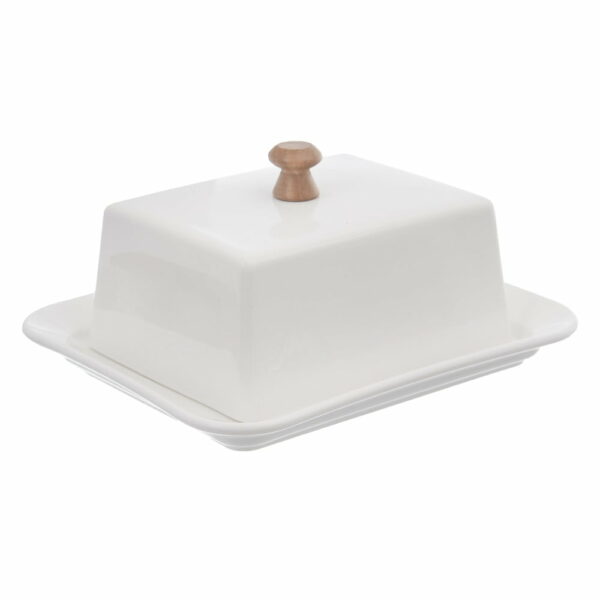 Biela porcelánová nádobka na maslo Orion Whiteline - maselnička, maselničky, dóza na maslo, nádoba na maslo, keramická maselnička, maselnicka keramicka, maselnička tescoma, maselnička tupperware, sklenená maselnička, porcelánová maselnička, tescoma doza na maslo, sklenena doza na maslo, dozy na maslo, doza na maslo keramicka, keramicka doza na maslo