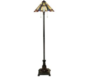 Elstead Elstead QZ-INGLENOOK-FL - Stojacia lampa INGLENOOK 2xE27/60W/230V - tiffany lampa, vitraz, tiffany lampy, tifany lampy, vitraze, vitrazove lampy, vitrazova lampa, tiffany technika, tiffany luster, tiffany lampy predaj, vitráž eshop, vitraz cena, rabalux tiffany, vitrážové lampy tiffany, lampa vitraz, lampa stojaca tiffany, tiffany lampa bazos, vitrážové stolové lampy