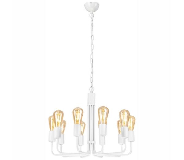 Lamkur Luster na reťazi TIFFANY 10xE27/60W/230V biela - tiffany lampa, vitraz, tiffany lampy, tifany lampy, vitraze, vitrazove lampy, vitrazova lampa, tiffany technika, tiffany luster, tiffany lampy predaj, vitráž eshop, vitraz cena, rabalux tiffany, vitrážové lampy tiffany, lampa vitraz, lampa stojaca tiffany, tiffany lampa bazos, vitrážové stolové lampy