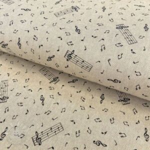 Dekoračná látka Linenlook premium Musical Note Dancing - ľan metráž, lan metraz, jutovina metráž, látka na vankúše, latka na vankuse, latka na vankus, látky metráž eshop, viskóza metráž, latky metraz eshop, dekoračné látky metráž, dekoracna latka metraz, ľanové látky metráž, látky metráž lacné, lanova latka metraz, lanove latky metraz, latka eshop, režné plátno metráž, ľan metráž veľkoobchod, obrusovina metráž, látky metráž, dekoračná látka, metráž látky, metrazove latky