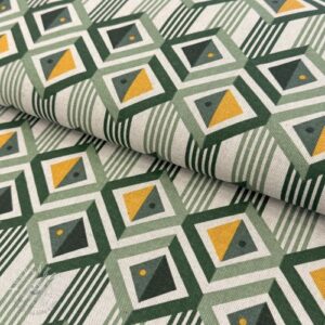 Dekoračná látka Linenlook Geometric Graphic Diamond soft green - ľan metráž, lan metraz, jutovina metráž, látka na vankúše, latka na vankuse, latka na vankus, látky metráž eshop, viskóza metráž, latky metraz eshop, dekoračné látky metráž, dekoracna latka metraz, ľanové látky metráž, látky metráž lacné, lanova latka metraz, lanove latky metraz, latka eshop, režné plátno metráž, ľan metráž veľkoobchod, obrusovina metráž, látky metráž, dekoračná látka, metráž látky, metrazove latky