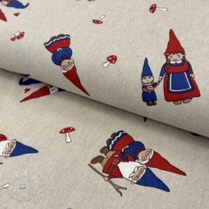 Dekoračná látka Linenlook Gnome Family - ľan metráž, lan metraz, jutovina metráž, látka na vankúše, latka na vankuse, latka na vankus, látky metráž eshop, viskóza metráž, latky metraz eshop, dekoračné látky metráž, dekoracna latka metraz, ľanové látky metráž, látky metráž lacné, lanova latka metraz, lanove latky metraz, latka eshop, režné plátno metráž, ľan metráž veľkoobchod, obrusovina metráž, látky metráž, dekoračná látka, metráž látky, metrazove latky