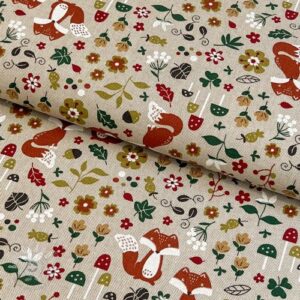 Dekoračná látka Linenlook Autumn Woodland Fox - ľan metráž, lan metraz, jutovina metráž, látka na vankúše, latka na vankuse, latka na vankus, látky metráž eshop, viskóza metráž, latky metraz eshop, dekoračné látky metráž, dekoracna latka metraz, ľanové látky metráž, látky metráž lacné, lanova latka metraz, lanove latky metraz, latka eshop, režné plátno metráž, ľan metráž veľkoobchod, obrusovina metráž, látky metráž, dekoračná látka, metráž látky, metrazove latky