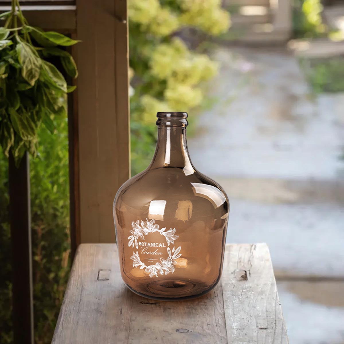 Gilde Skleněná váza Botanical Garden, 42 cm - váza na malé kvietky, váza na malé kytičky, váza na lúčne kvietky, váza na fialky, váza na snežienky, váza na kvety, sklenená váza, sklenené vázy, biela vaza, krištáľové vázy, krištáľová váza, váza s kvetmi, krištálové vázy