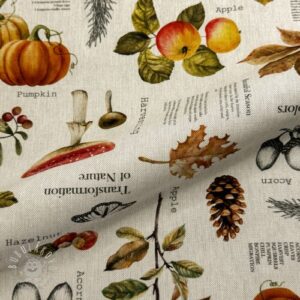 Dekoračná látka Linenlook Fall Harvest Recipe digital print - ľan metráž, lan metraz, jutovina metráž, látka na vankúše, latka na vankuse, latka na vankus, látky metráž eshop, viskóza metráž, latky metraz eshop, dekoračné látky metráž, dekoracna latka metraz, ľanové látky metráž, látky metráž lacné, lanova latka metraz, lanove latky metraz, latka eshop, režné plátno metráž, ľan metráž veľkoobchod, obrusovina metráž, látky metráž, dekoračná látka, metráž látky, metrazove latky