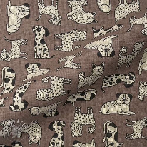 Dekoračná látka Linenlook premium Dog Wildlife Art - ľan metráž, lan metraz, jutovina metráž, látka na vankúše, latka na vankuse, latka na vankus, látky metráž eshop, viskóza metráž, latky metraz eshop, dekoračné látky metráž, dekoracna latka metraz, ľanové látky metráž, látky metráž lacné, lanova latka metraz, lanove latky metraz, latka eshop, režné plátno metráž, ľan metráž veľkoobchod, obrusovina metráž, látky metráž, dekoračná látka, metráž látky, metrazove latky