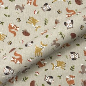 Dekoračná látka Linenlook premium Forest Friend Animal - ľan metráž, lan metraz, jutovina metráž, látka na vankúše, latka na vankuse, latka na vankus, látky metráž eshop, viskóza metráž, latky metraz eshop, dekoračné látky metráž, dekoracna latka metraz, ľanové látky metráž, látky metráž lacné, lanova latka metraz, lanove latky metraz, latka eshop, režné plátno metráž, ľan metráž veľkoobchod, obrusovina metráž, látky metráž, dekoračná látka, metráž látky, metrazove latky