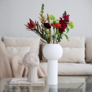 Gilde Keramická váza Tradium, matná bílá, kulatá nahoře - váza na malé kvietky,  váza na malé kytičky,  váza na lúčne kvietky, váza na fialky,  váza na snežienky, váza na kvety, sklenená váza, sklenené vázy, biela vaza, krištáľové vázy, krištáľová váza, váza s kvetmi, krištálové vázy