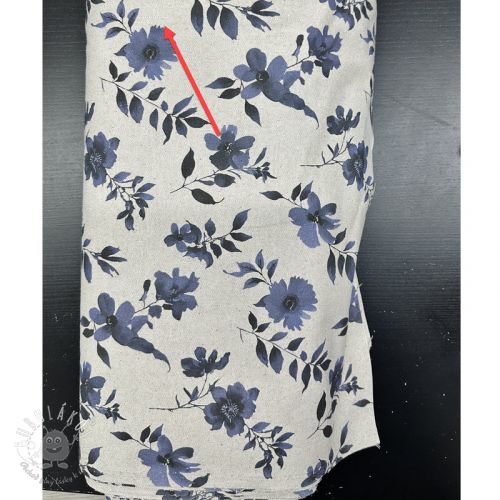 Dekoračná látka Linenlook Night flowers digital print II.trieda - ľan metráž, lan metraz, jutovina metráž, látka na vankúše, latka na vankuse, latka na vankus, látky metráž eshop, viskóza metráž, latky metraz eshop, dekoračné látky metráž, dekoracna latka metraz, ľanové látky metráž, látky metráž lacné, lanova latka metraz, lanove latky metraz, latka eshop, režné plátno metráž, ľan metráž veľkoobchod, obrusovina metráž, látky metráž, dekoračná látka, metráž látky, metrazove latky