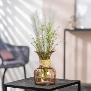 Gilde Skleněná váza Jawa - váza na malé kvietky,  váza na malé kytičky,  váza na lúčne kvietky, váza na fialky,  váza na snežienky, váza na kvety, sklenená váza, sklenené vázy, biela vaza, krištáľové vázy, krištáľová váza, váza s kvetmi, krištálové vázy