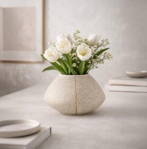 Gilde Váza Flag - váza na malé kvietky, váza na malé kytičky, váza na lúčne kvietky, váza na fialky, váza na snežienky, váza na kvety, sklenená váza, sklenené vázy, biela vaza, krištáľové vázy, krištáľová váza, váza s kvetmi, krištálové vázy