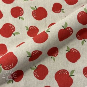Dekoračná látka Linenlook premium Apple Happy Joy - ľan metráž, lan metraz, jutovina metráž, látka na vankúše, latka na vankuse, latka na vankus, látky metráž eshop, viskóza metráž, latky metraz eshop, dekoračné látky metráž, dekoracna latka metraz, ľanové látky metráž, látky metráž lacné, lanova latka metraz, lanove latky metraz, latka eshop, režné plátno metráž, ľan metráž veľkoobchod, obrusovina metráž, látky metráž, dekoračná látka, metráž látky, metrazove latky