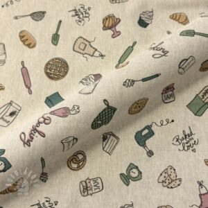 Dekoračná látka Linenlook premium Bake Off Doodle - ľan metráž, lan metraz, jutovina metráž, látka na vankúše, latka na vankuse, latka na vankus, látky metráž eshop, viskóza metráž, latky metraz eshop, dekoračné látky metráž, dekoracna latka metraz, ľanové látky metráž, látky metráž lacné, lanova latka metraz, lanove latky metraz, latka eshop, režné plátno metráž, ľan metráž veľkoobchod, obrusovina metráž, látky metráž, dekoračná látka, metráž látky, metrazove latky