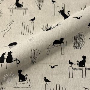 Dekoračná látka Linenlook premium Cat Sea Life - ľan metráž, lan metraz, jutovina metráž, látka na vankúše, latka na vankuse, latka na vankus, látky metráž eshop, viskóza metráž, latky metraz eshop, dekoračné látky metráž, dekoracna latka metraz, ľanové látky metráž, látky metráž lacné, lanova latka metraz, lanove latky metraz, latka eshop, režné plátno metráž, ľan metráž veľkoobchod, obrusovina metráž, látky metráž, dekoračná látka, metráž látky, metrazove latky