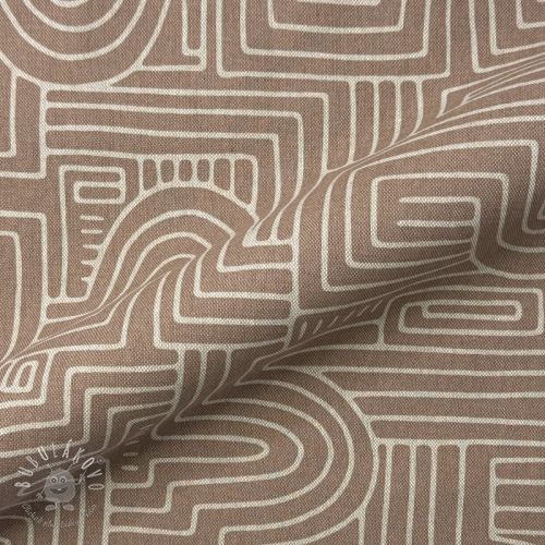 Dekoračná látka Linenlook premium Curve Maze Line - ľan metráž, lan metraz, jutovina metráž, látka na vankúše, latka na vankuse, latka na vankus, látky metráž eshop, viskóza metráž, latky metraz eshop, dekoračné látky metráž, dekoracna latka metraz, ľanové látky metráž, látky metráž lacné, lanova latka metraz, lanove latky metraz, latka eshop, režné plátno metráž, ľan metráž veľkoobchod, obrusovina metráž, látky metráž, dekoračná látka, metráž látky, metrazove latky