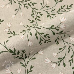 Dekoračná látka Linenlook premium Flower Bell Garland - ľan metráž, lan metraz, jutovina metráž, látka na vankúše, latka na vankuse, latka na vankus, látky metráž eshop, viskóza metráž, latky metraz eshop, dekoračné látky metráž, dekoracna latka metraz, ľanové látky metráž, látky metráž lacné, lanova latka metraz, lanove latky metraz, latka eshop, režné plátno metráž, ľan metráž veľkoobchod, obrusovina metráž, látky metráž, dekoračná látka, metráž látky, metrazove latky