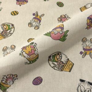 Dekoračná látka Linenlook Tomte Easter Egg digital print - ľan metráž, lan metraz, jutovina metráž, látka na vankúše, latka na vankuse, latka na vankus, látky metráž eshop, viskóza metráž, latky metraz eshop, dekoračné látky metráž, dekoracna latka metraz, ľanové látky metráž, látky metráž lacné, lanova latka metraz, lanove latky metraz, latka eshop, režné plátno metráž, ľan metráž veľkoobchod, obrusovina metráž, látky metráž, dekoračná látka, metráž látky, metrazove latky